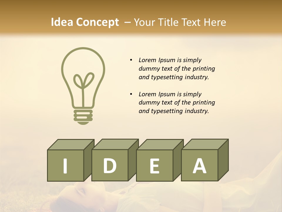 Farm Yellow Hair PowerPoint Template