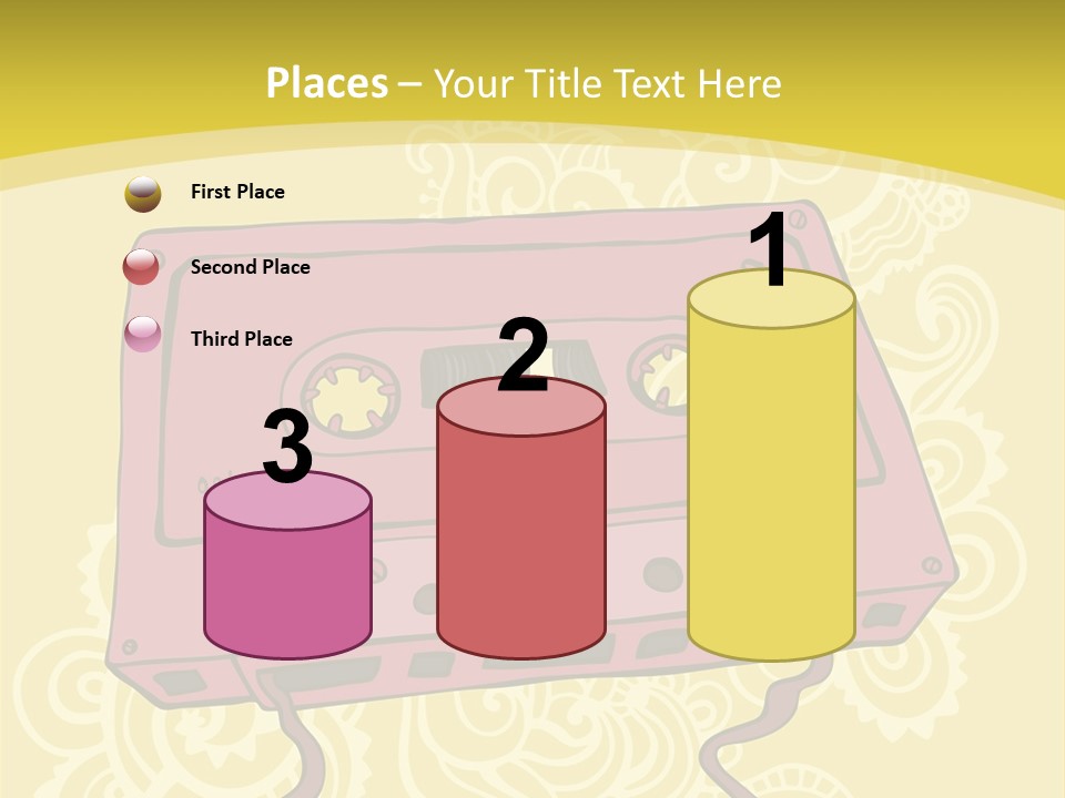 Old Audio Cassette Dated PowerPoint Template