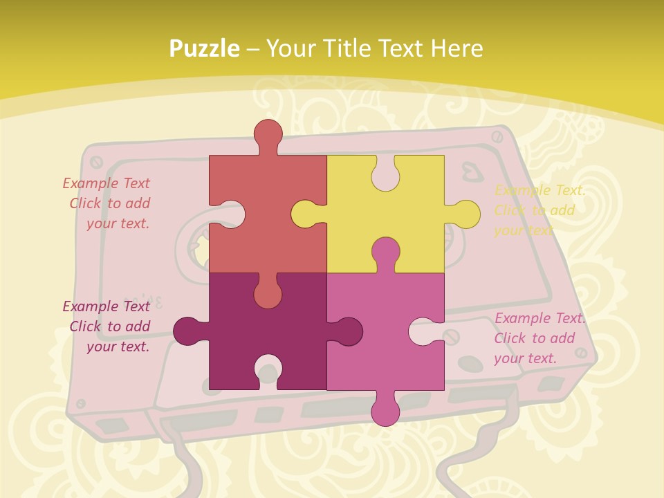 Old Audio Cassette Dated PowerPoint Template