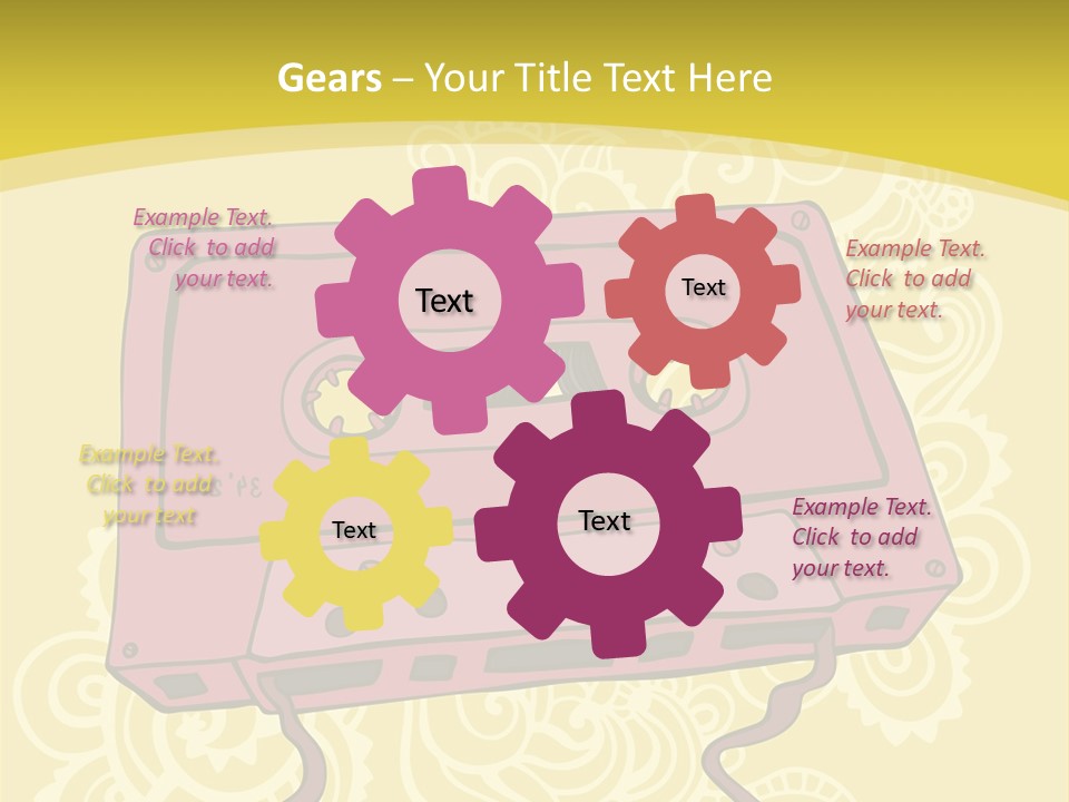 Old Audio Cassette Dated PowerPoint Template