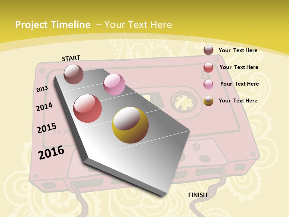 Old Audio Cassette Dated PowerPoint Template