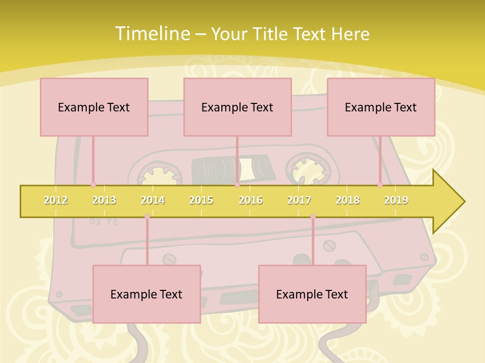 Old Audio Cassette Dated PowerPoint Template