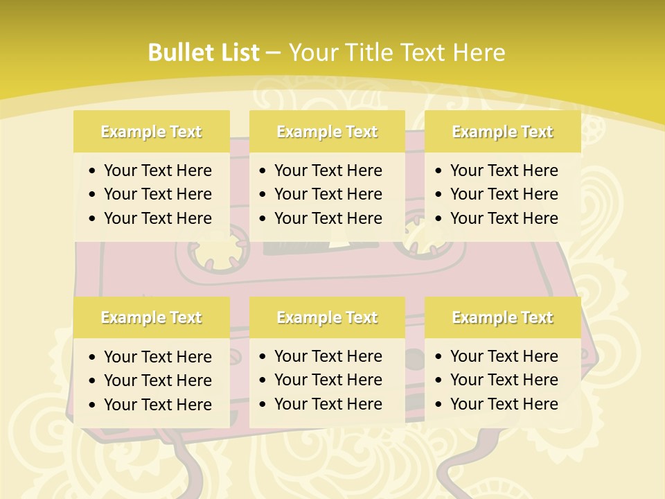 Old Audio Cassette Dated PowerPoint Template