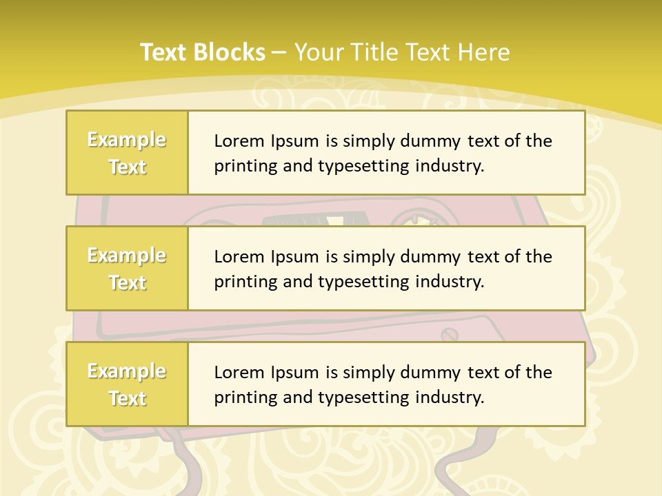Old Audio Cassette Dated PowerPoint Template