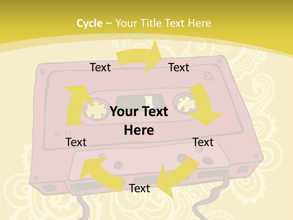 Old Audio Cassette Dated PowerPoint Template