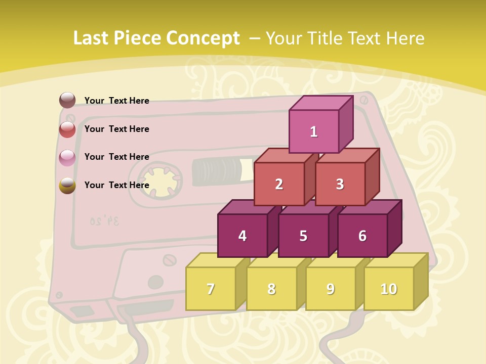 Old Audio Cassette Dated PowerPoint Template