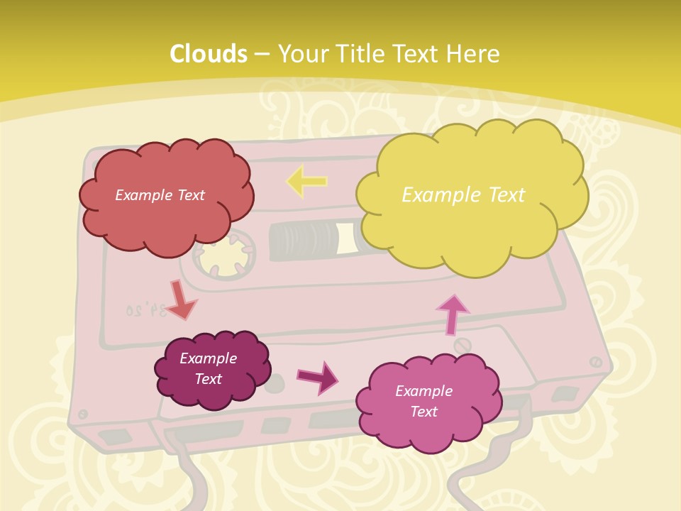Old Audio Cassette Dated PowerPoint Template