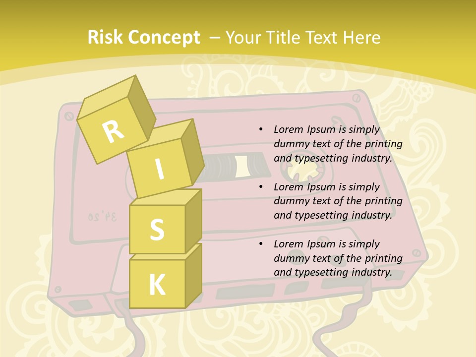 Old Audio Cassette Dated PowerPoint Template