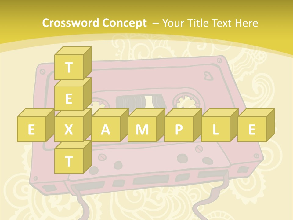 Old Audio Cassette Dated PowerPoint Template