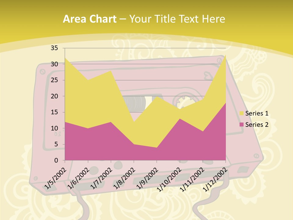 Old Audio Cassette Dated PowerPoint Template
