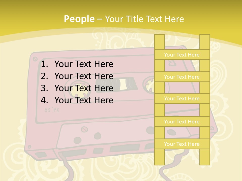 Old Audio Cassette Dated PowerPoint Template