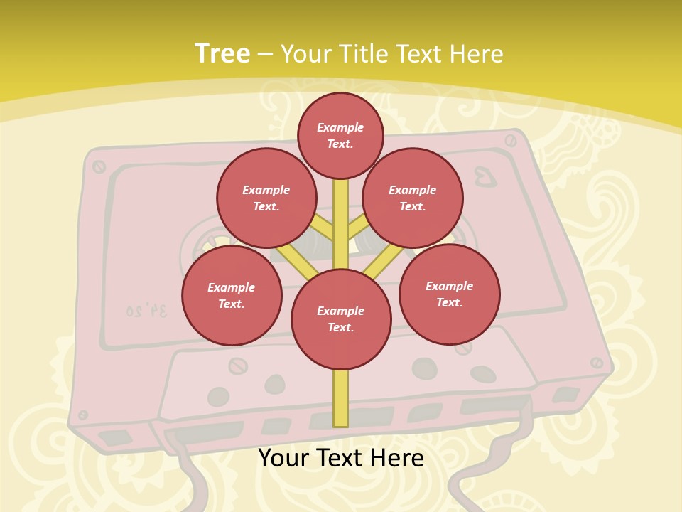Old Audio Cassette Dated PowerPoint Template