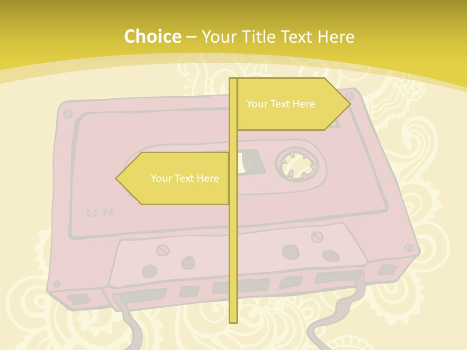 Old Audio Cassette Dated PowerPoint Template