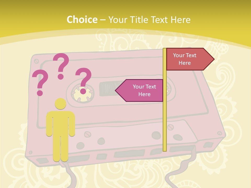 Old Audio Cassette Dated PowerPoint Template