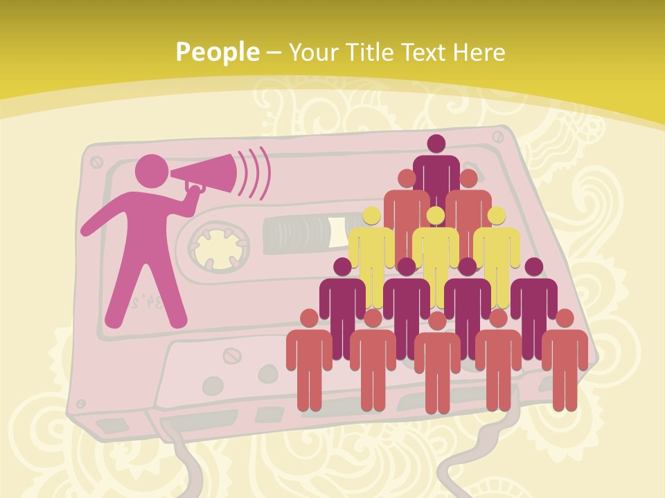 Old Audio Cassette Dated PowerPoint Template