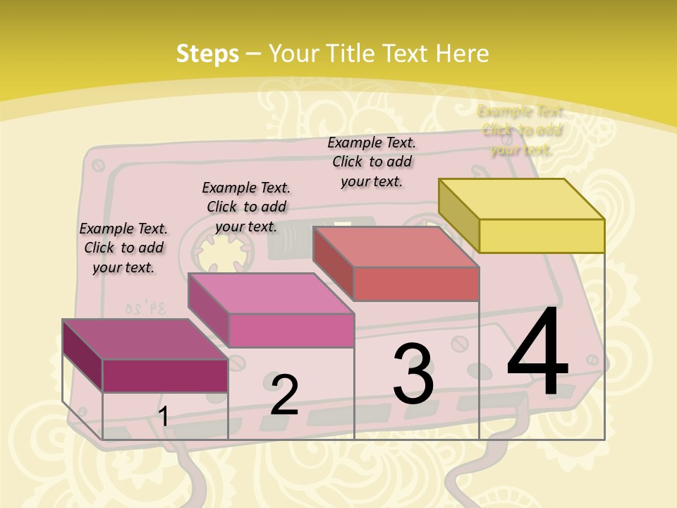 Old Audio Cassette Dated PowerPoint Template