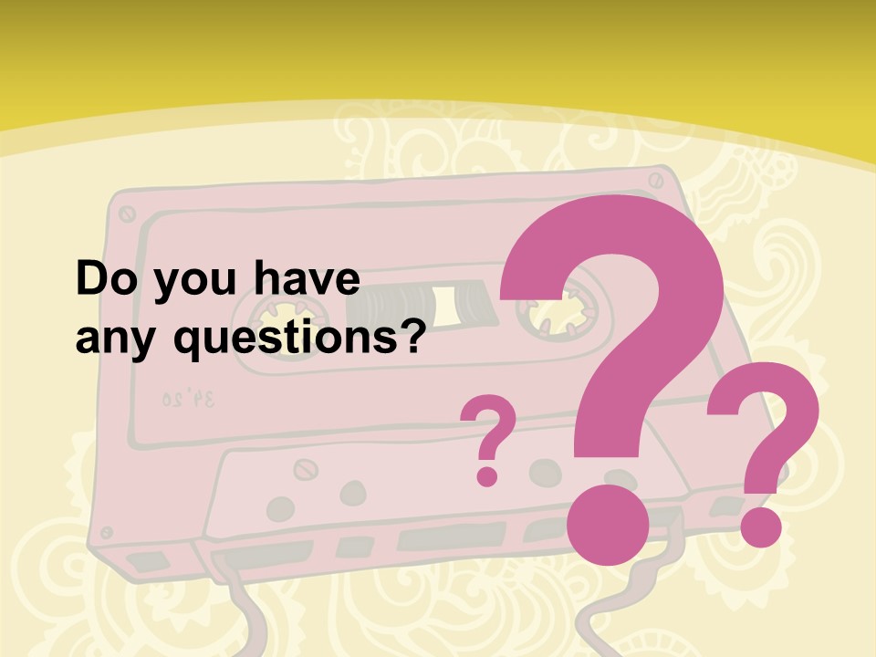 Old Audio Cassette Dated PowerPoint Template