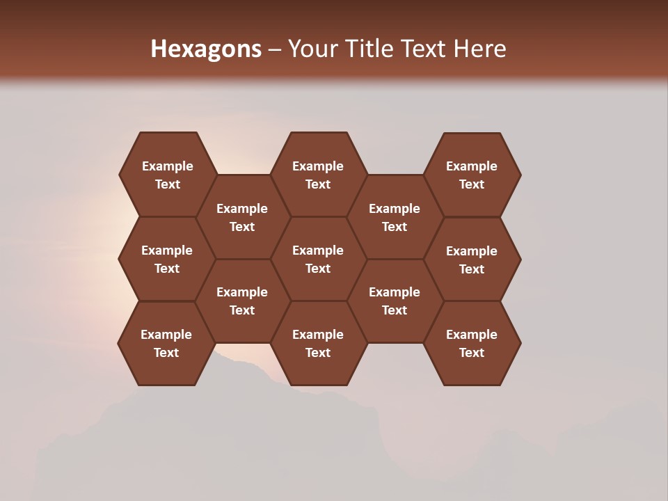 A Person Standing On Top Of A Mountain With Their Arms In The Air PowerPoint Template