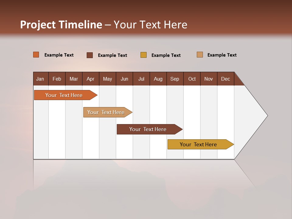 A Person Standing On Top Of A Mountain With Their Arms In The Air PowerPoint Template