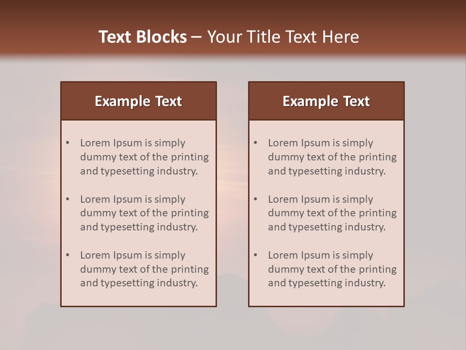 A Person Standing On Top Of A Mountain With Their Arms In The Air PowerPoint Template