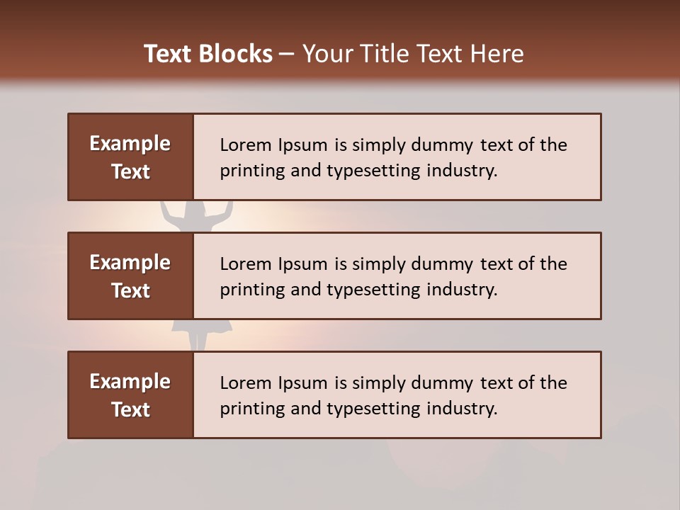 A Person Standing On Top Of A Mountain With Their Arms In The Air PowerPoint Template