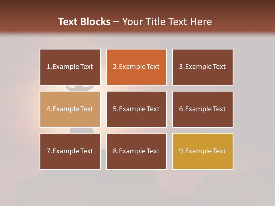 A Person Standing On Top Of A Mountain With Their Arms In The Air PowerPoint Template