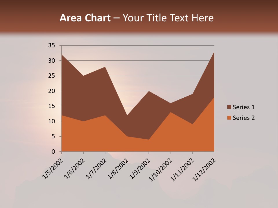 A Person Standing On Top Of A Mountain With Their Arms In The Air PowerPoint Template