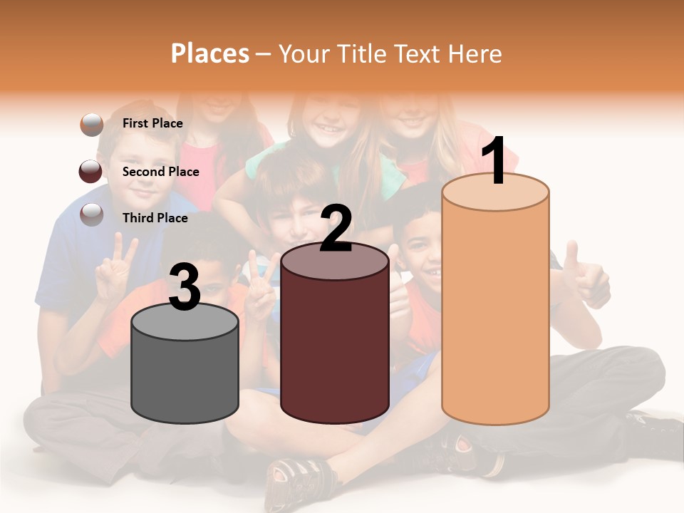 Positive Thumb Up Girl PowerPoint Template