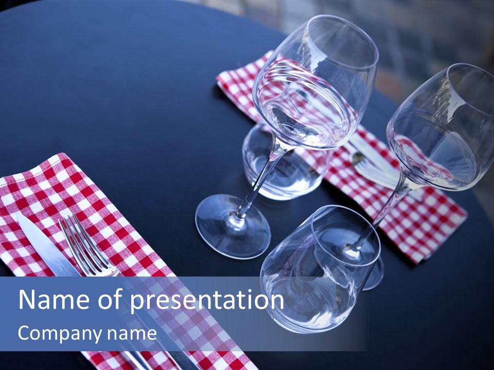Touristic Nobody Cutlery PowerPoint Template
