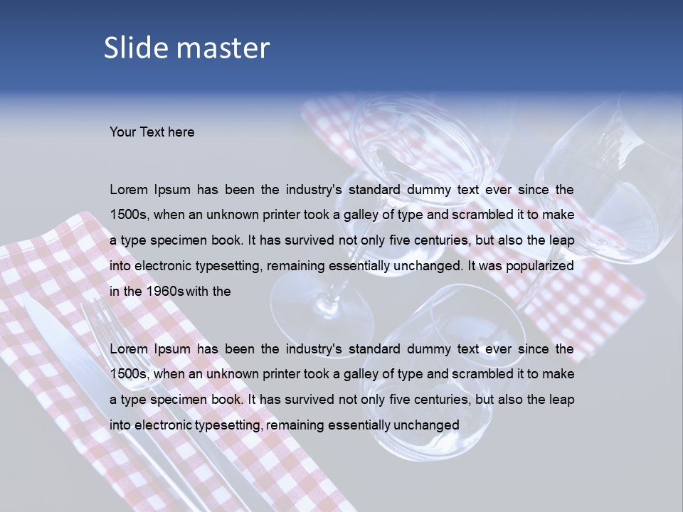 Touristic Nobody Cutlery PowerPoint Template