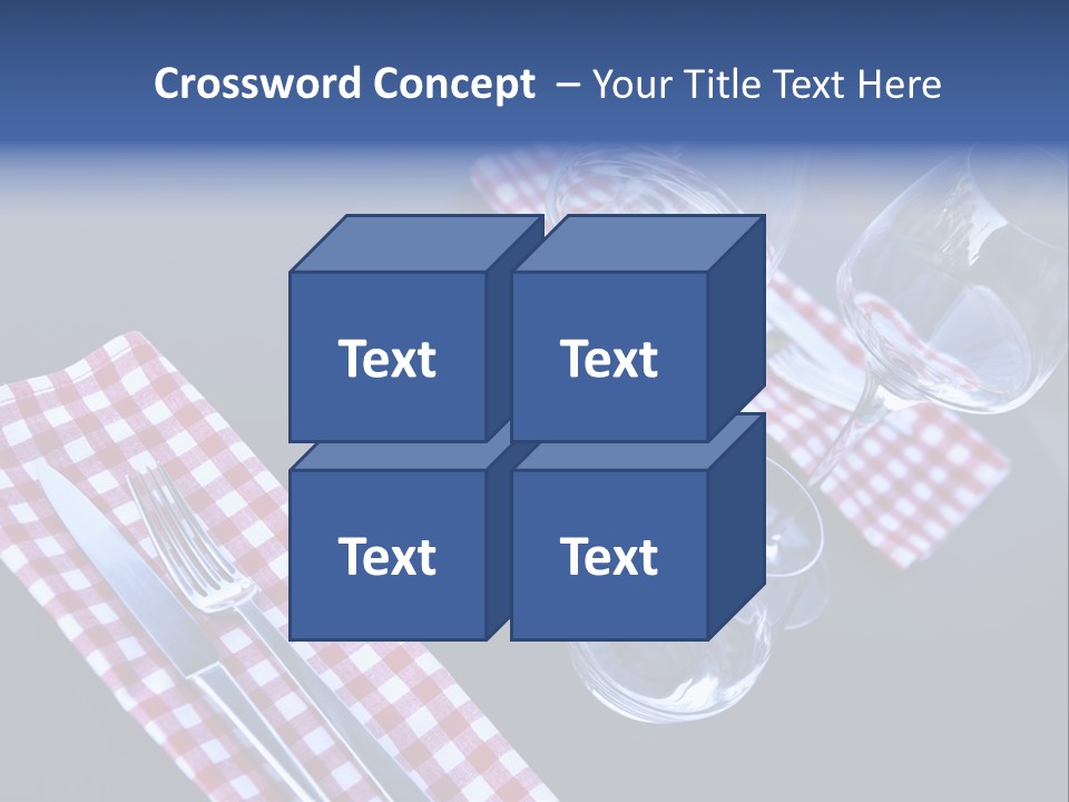 Touristic Nobody Cutlery PowerPoint Template