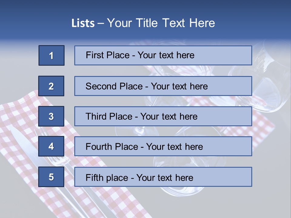 Touristic Nobody Cutlery PowerPoint Template
