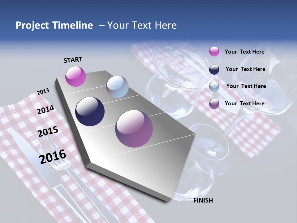 Touristic Nobody Cutlery PowerPoint Template