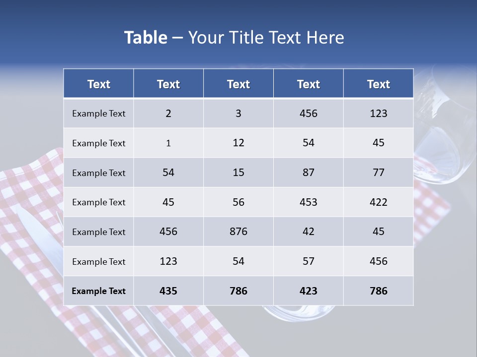 Touristic Nobody Cutlery PowerPoint Template
