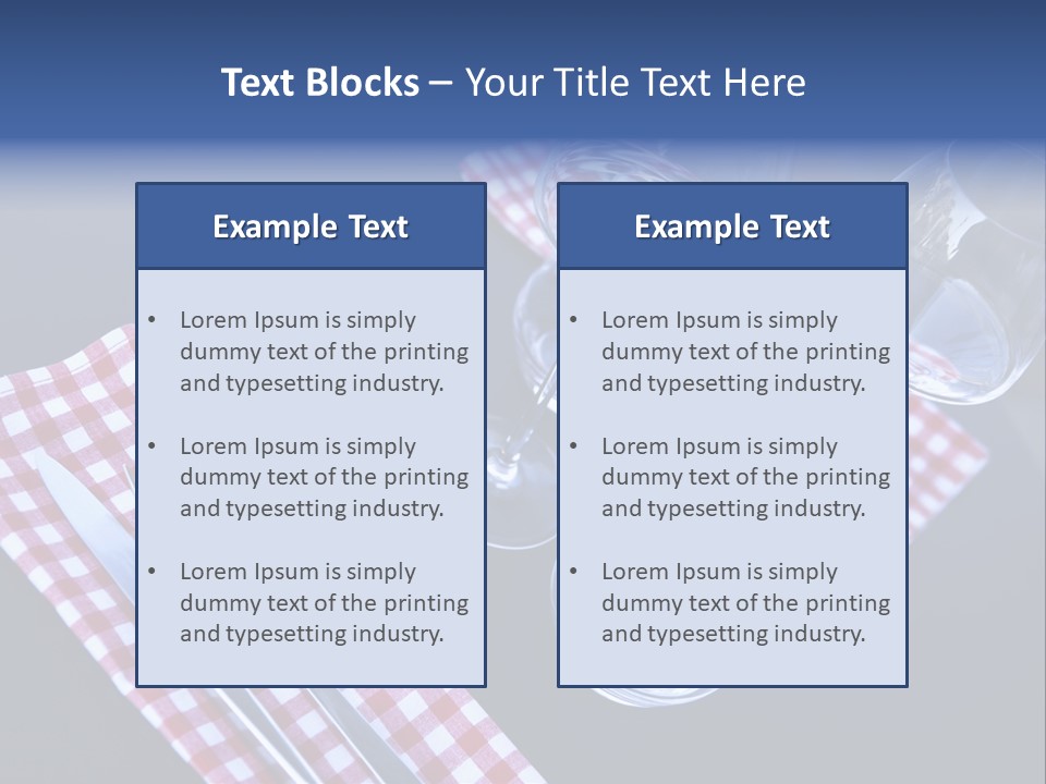 Touristic Nobody Cutlery PowerPoint Template
