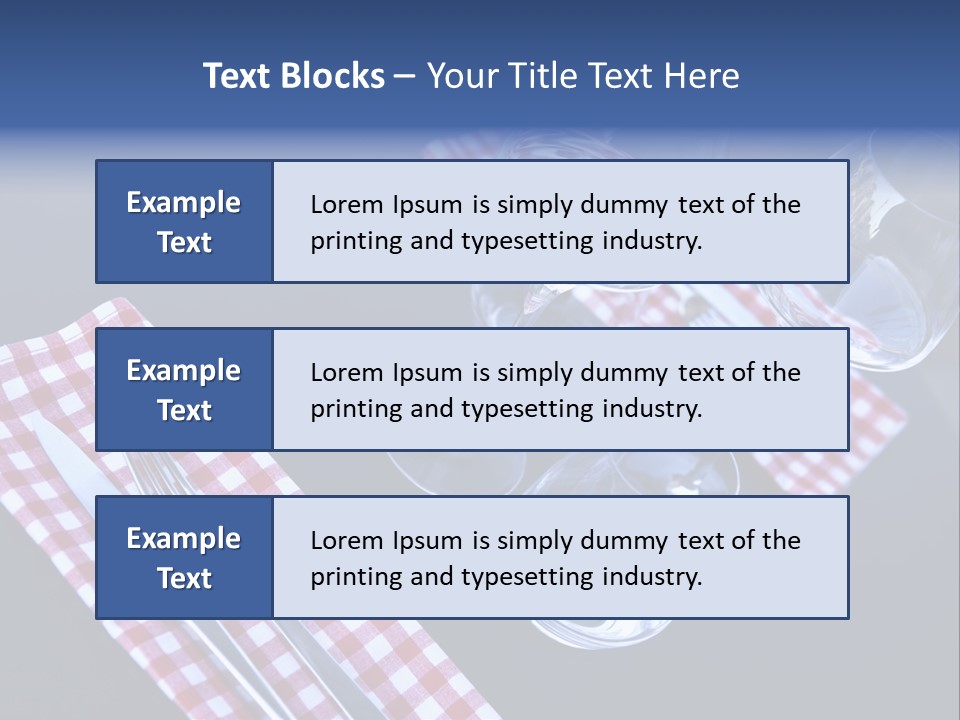 Touristic Nobody Cutlery PowerPoint Template