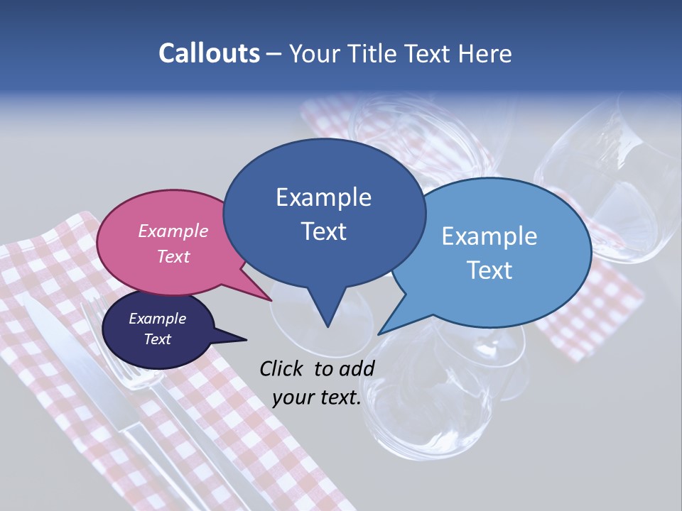 Touristic Nobody Cutlery PowerPoint Template