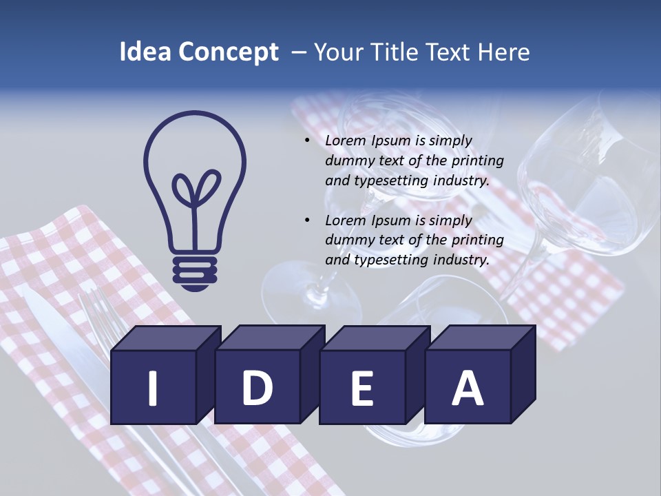 Touristic Nobody Cutlery PowerPoint Template