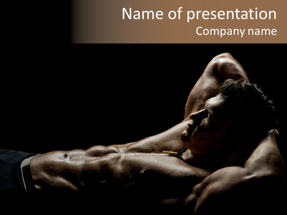 Photo Stripped Sexiness PowerPoint Template