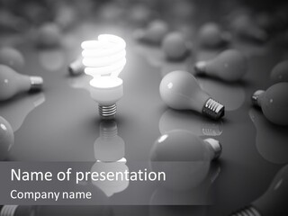 Incandescent Bright Bulb PowerPoint Template
