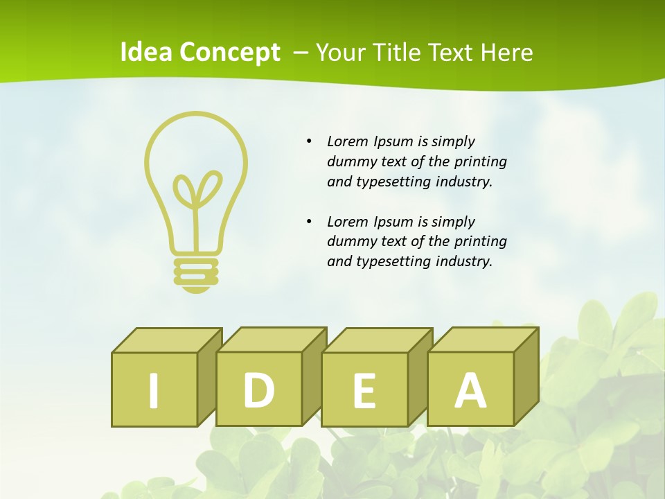 Flora Trefoil Petal PowerPoint Template