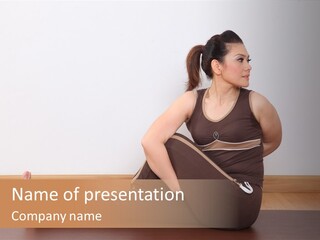 Yoga Slim Stress PowerPoint Template