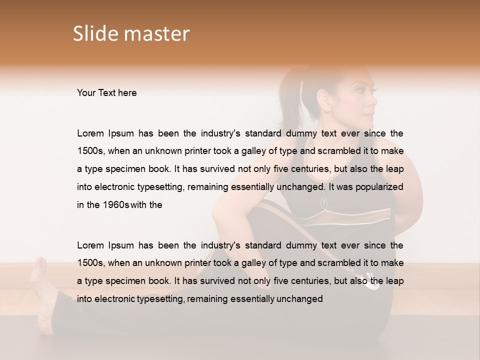 Yoga Slim Stress PowerPoint Template