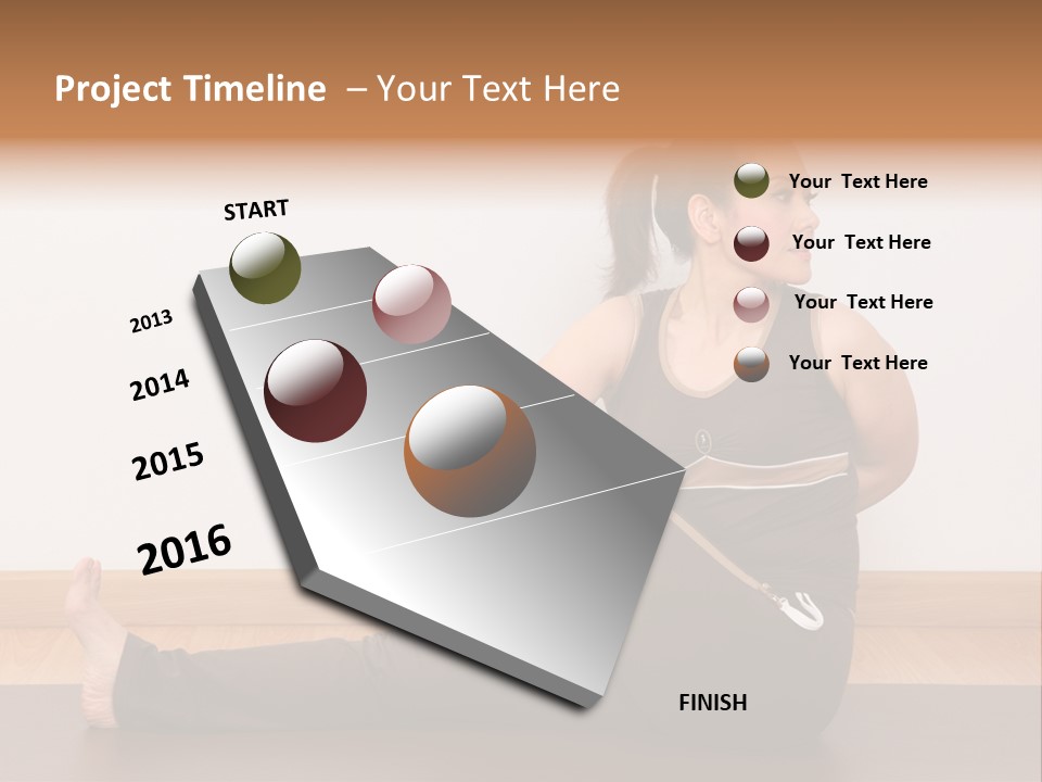 Yoga Slim Stress PowerPoint Template