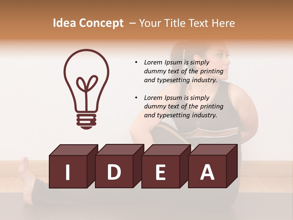 Yoga Slim Stress PowerPoint Template