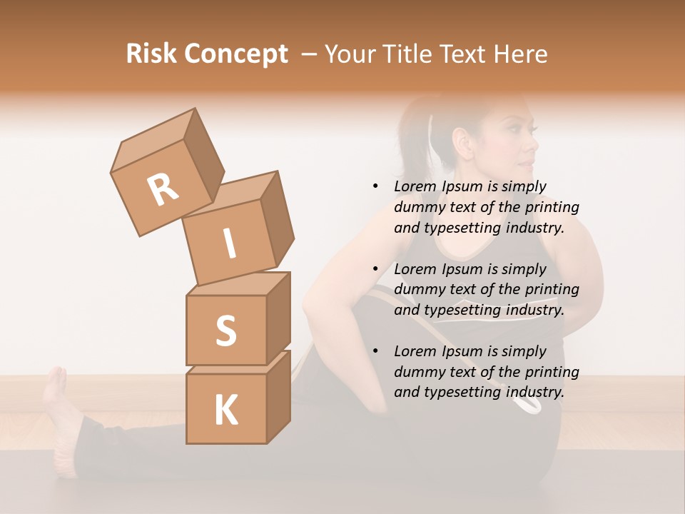 Yoga Slim Stress PowerPoint Template