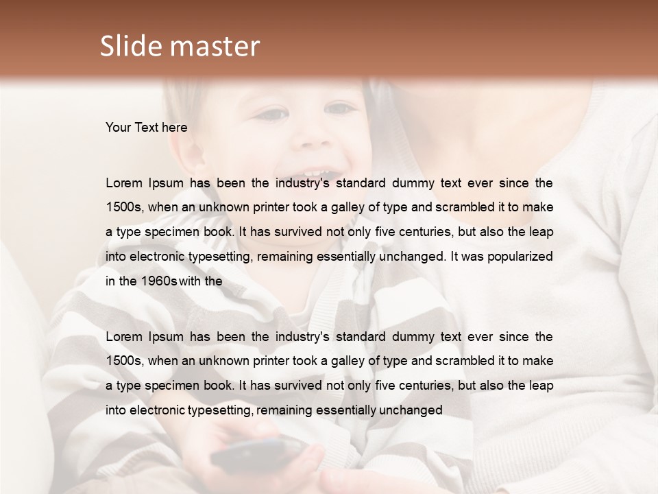 Young Sitting Care PowerPoint Template