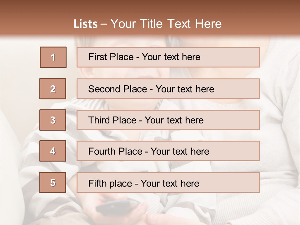 Young Sitting Care PowerPoint Template