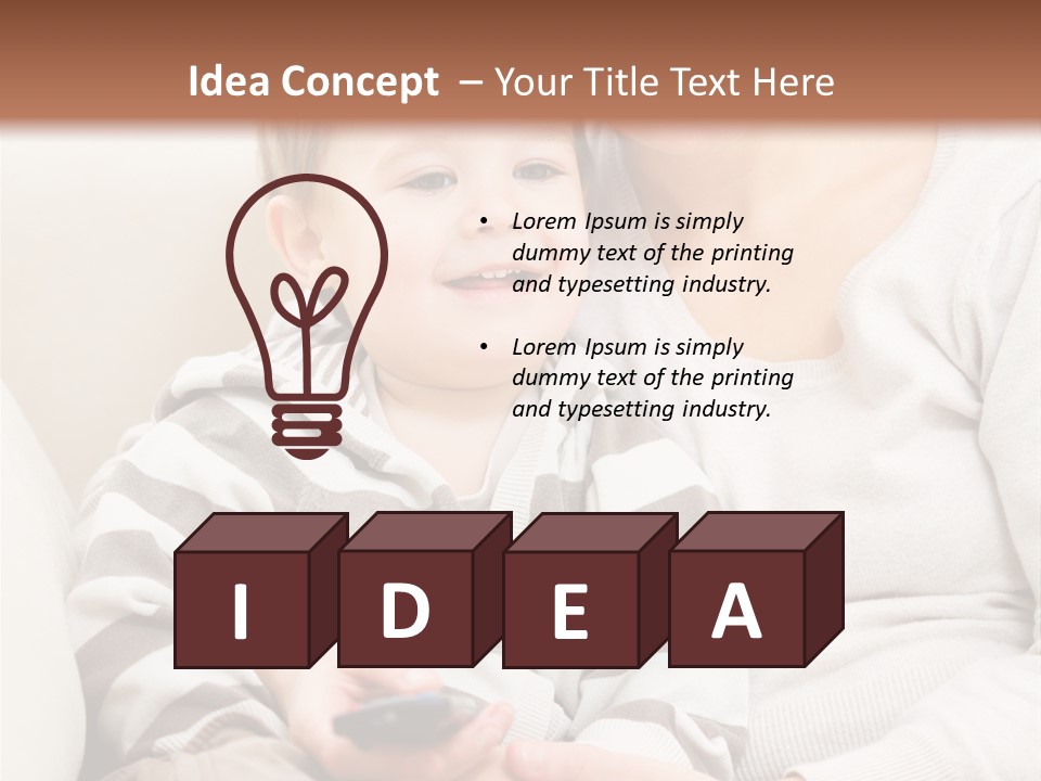 Young Sitting Care PowerPoint Template