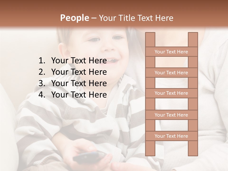 Young Sitting Care PowerPoint Template